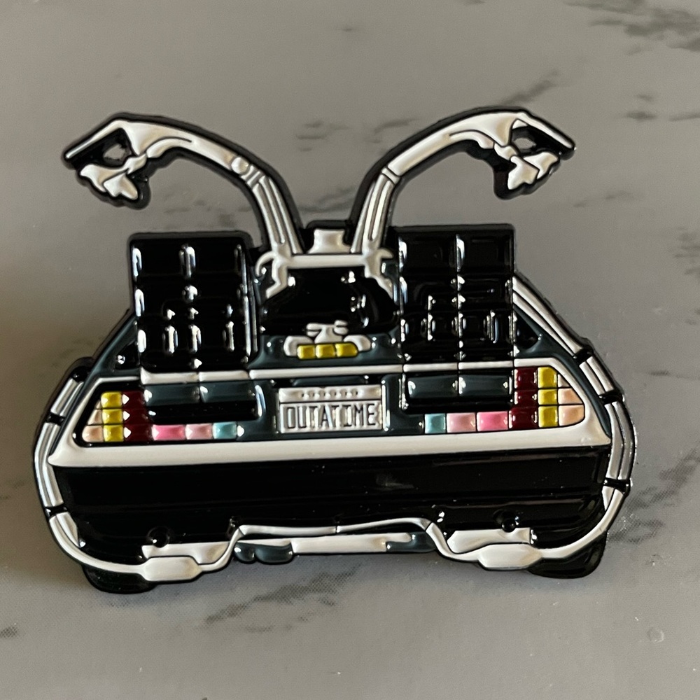 Delorean Pin